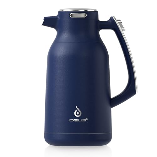 IDEUS Thermal Coffee Carafe 68oz, Beverage Dispenser Navy Blue - color: Navy Blue, size: 68 Ounces