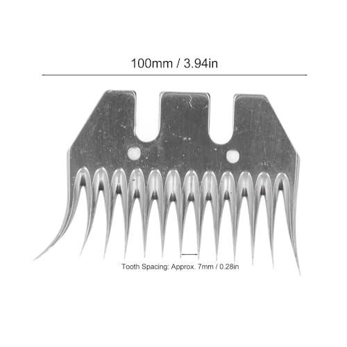Sheep Shears Blade, 7mm Teeth Spacing High Carbon Steel Wool Clipper Cutter, Trimmer Replacement for Sheep Goat Llama Thick Fur Fine Wool Grooming