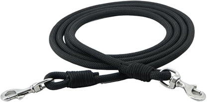 Jeereal Roper Rein, Broken in,Supple Rein, Nylon Braiding Barrel Rein for Ranch Work,Daily Riding,Stainless Steel Hardware,1/2" X 10'