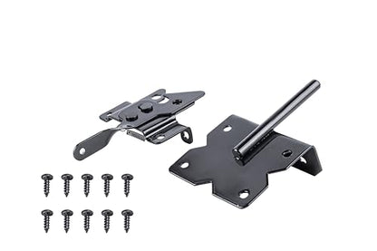 Heavy Duty Stainless Steel Self-Locking Gate Latch - Door Lock for Wooden Fence, Metal Gates & Vinyl Fence (Post Mount, Outdoor Use)