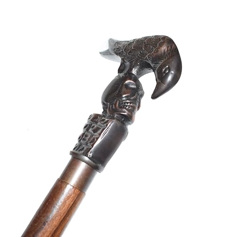 Wooden Walking Cane New Model Antique Eagle Head Handle Brown Walking Stick Cane Xmas Vintage Gift