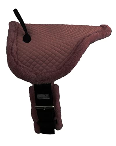 Miniature Quilted Bareback Pad with Fuzzy Fleece Bottom and 20" Girth - color: Brown