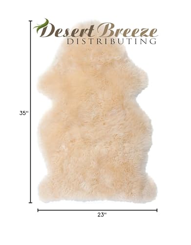 New Zealand Lambskin Baby Rug, Unshorn Sheepskin, Large 2x3 ft, Oeko-Tex - size: 2' x 2'11" (Natural Shape)