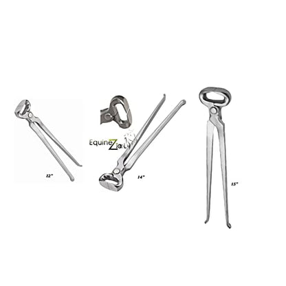 Hoof Nipper Set 12" 14" 15" – Premium Vanadium Steel Farrier Nippers in Dull Finish Professional Hoof Trimming Tools for Horses