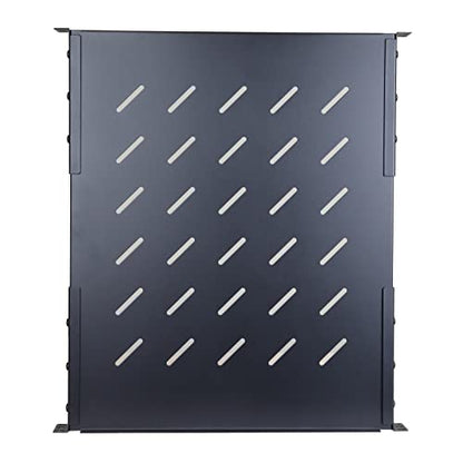 Aeons 1U 19-inch Fixed Rack Server Shelf Vented 4 Post Rack Mount Shelf 21.5 inches Adjustable Mounting Depth, for IT Data Network Cabinet Enclosure Equipment - style: 21.3" - 23.3" Fixed