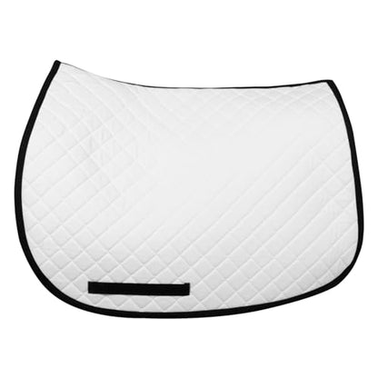 TuffRider Basic All Purpose Saddle Pad with Trim - White/Black