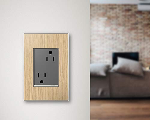 Legrand adorne 15A Plus-Size Tamper-Resistant Outlet With Matching Wall Plate, 4-Pack (Magnesium Finish), ARTR153M4WP - color: Magnesium, size: 4-Pack With Wall Plate