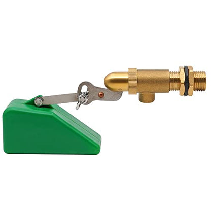 NOMAL Brass Float Valve 1/2 inch Float Ball Valve Automatic Fill Adjustable Float Ball Valve for Livestock Waterer, Water Tank, Aquariums