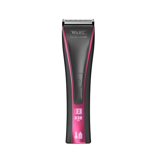 Wahl Pro Animal Bravura 2 Cordless Pet Clipper, Brilliant Rose | Rechargeable 2-Speed Cordless Clipper, 5-in-1 Diamond Pro Blade with DLC Coating, Textured Grip for Comfort