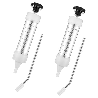 Threlaco 500ml 2 Pcs Drench Gun for Goats, Sheep & Cattle, Clear - color: Clear, size: 500ml