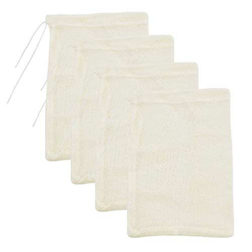 Cheesecloth Bags for Straining,Reusable Cold Brew Coffee Cheese Cloths Strainer,Large Nut Milk Tea Juice Bag,100% Natural Cotton Fine Mesh Filter Bags(X-Small,4 PACK) - size: X-Small,4 PACK