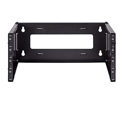NavePoint 4U Patch Panel Bracket Wall Mount Patch Panel Rack for 19” Networking Equipment – Expandable Mounting Depth 9.5” to 15.5” 4U IT Rack 40lbs Weight Capacity - size: 4U