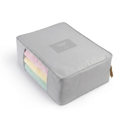 Hayden Hill Luxury Organic Cotton Sweater Storage Bag For Cashmere 15 Inch - color: Light Gray