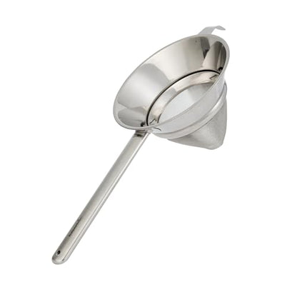Restaurantware Chinois Strainer 1 Count 10.2" Stainless Steel Bouillon Cone with Extra Fine Mesh China Cap Strainer for Sauces, Stocks, Soups, Broths, Sifting, Sieving, Professional Kitchen Tools - size: Bouillin / Chinois, Extra Fine Mesh-10 1/4"