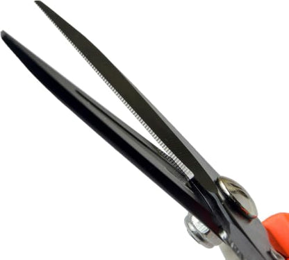 Carbon Steel Goat Hoof Trimmer Shears – Multiuse (1pc-Orange) | For goat/sheep/alpaca/lamb hooves. Rustproof serrated blade, non-slip. Curved handle, wrist strap & lock. Also for gardening