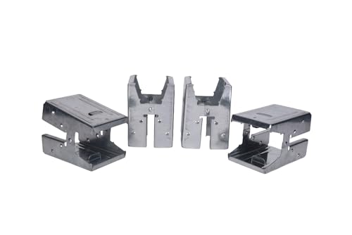 Century Drill & Tool 72994 Saw Horse Brackets, 4 Piece | 400lbs weight capacity, Rust-resistant coating, Galvanized metal brackets, For use with standard 2x4 lumber - size: Set of 4