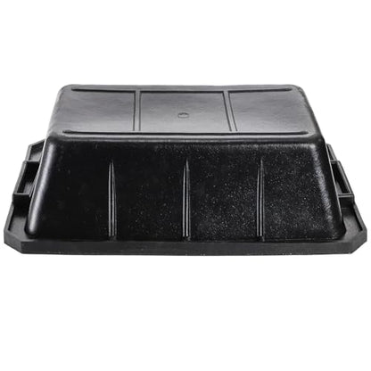 Cididu 2 Pack Rubber Feeder Pan, 10 Quart Large Horse Trough Feeder Bucket, Heavy Duty 2.5 Gallon Chicken Dust Bath Tub Water Bowl for Pig Goat Dog Cat Farm Livestock Animal Feeding, Rectangular