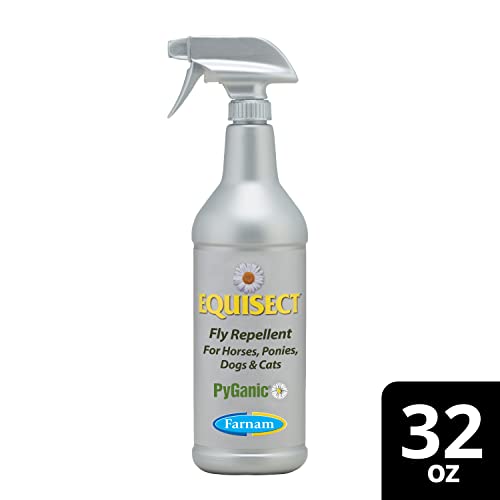 Farnam Equisect Botanical Fly Repellent for Horses, Dogs and Cats, 32 Ounces, Quart Spray (Pack of 2) - size: 32 Fl Oz (Pack of 2)