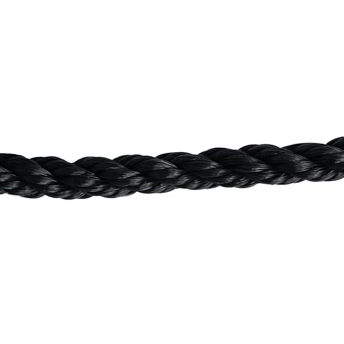 Weaver Livestock Adjustable Poly Neck Rope Cattle Halter, Modern Style Tying Cow Calf Halter, Livestock Handling Equipment for Showing, Black - color: Black