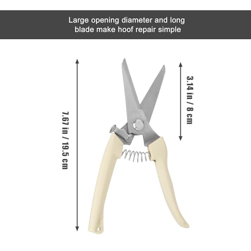 PEUTIER Goat Hoof Trimmers, Stainless Steel Hoof Trimming Tool with Spring Hooves Shears Sheep Nail Clippers for Pig, Horse, Livestock