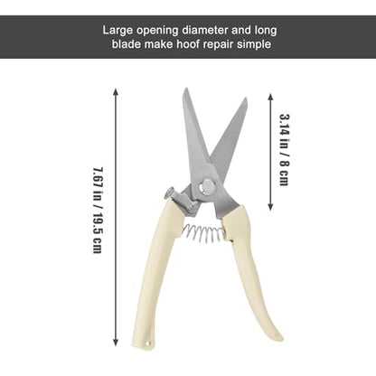 PEUTIER Goat Hoof Trimmers, Stainless Steel Hoof Trimming Tool with Spring Hooves Shears Sheep Nail Clippers for Pig, Horse, Livestock