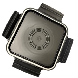 House Naturals 4 Gallon Square Food Grade Plastic Bucket with Lid, Made in USA (Pack of 2) BPA Free (Black) - color: Black