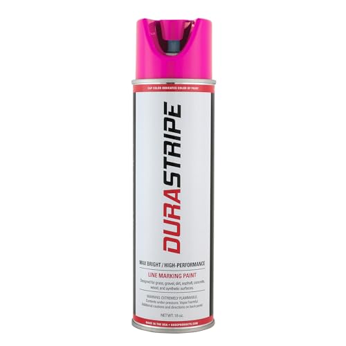 Inverted Utility Marking Spray Paint 18oz (Florescent Pink) - color: Florescent Pink