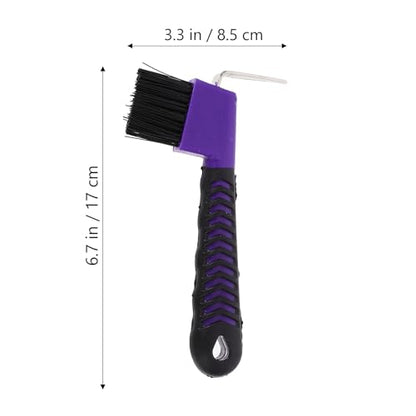 Alipis Horse Hoof Pick with Brush Hoof Cleaning Tools for Horse Grooming Comfortable Grip Handheld Design Dirt Removal Tool for Daily Grooming 6.69 X 3.34 X 0.78 in