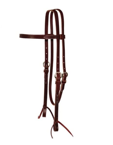 Tack Shack of Ocala Circle Y Classic Smooth Latigo Browband Headstall, Western Headstall, Bridle, Headstall, Leather Headstall, Leather Western Headstall, Headstall for Horses