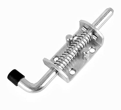 1PC Heavy Duty Stainless Steel 304 Spring Loaded Barrel Bolt Latch Lock,Latch Pin for Door Shed Gate or Tailgate Trailer Garage (Overall Length :155mm/ 6.1inch) - size: Overall Length :155mm/ 6.1inch
