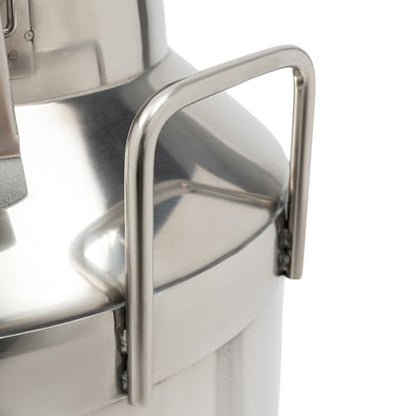 Stainless Steel Milk Can, 50 Liter Seamless Milk Jug Wine Pail Bucket 13.2 Gallon Anti-Leak Liquid Storage Container Milk Pail with Sealed Lid Heavy Duty for Milk and Wine (50L) - size: 50L