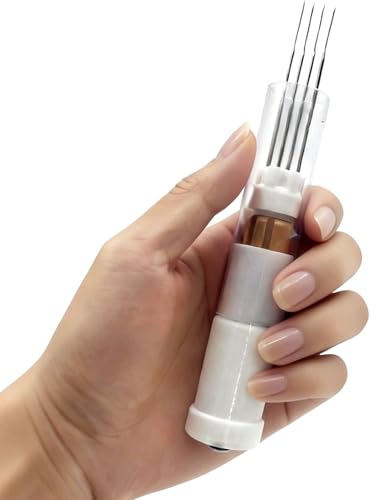 Electric Felting Needle Machine, Wool Felting Tool, 1-7 Needles with Speed Control, Easy Needle Change, for Quick Felting, DIY Wool Painting and Felted Craft Work - color: White