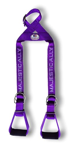 Majestic Ally Nylon Overlay Adjustable Heavy Duty Padded Youth Stirrup - color: Purple