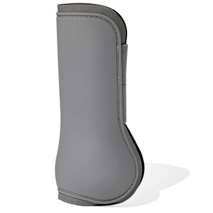 HORZE Adepto Open Front Tendon Boots | Durable Shell with Neoprene Lining - Steel Grey - Cob - color: Steel Grey, size: Cob