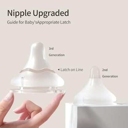 Pigeon Silicone Nipple (LL) with Latch-On Line, 9+ Months, 4 Count - color: 9m+, LL, 4 counts
