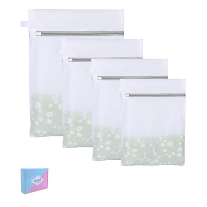 Mesh Laundry Bags, Mesh Wash Bags Durable Mesh Structure with Strong Zipper, Suitable for Underwear, Delicate Clothes, Pants, Shoes (Small Fine Mesh, XS+S+M+L(10*12in+12*16in+16*20in+20*24in) - size: XS+S+M+L(10*12in+12*16in+16*20in+20*24in)