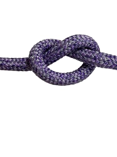 Blue Ox Rope 9/16" Yacht Braid Polyester, Made in USA, Purple Camo, 25 ft | 10,000 lb tensile strength, premium double braid, good for horse making leads, reins, marine use - size: 25 feet