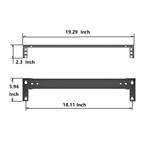 1U 19 Inches Steel Wall Mountable Simple Vertical Rack - size: 1U