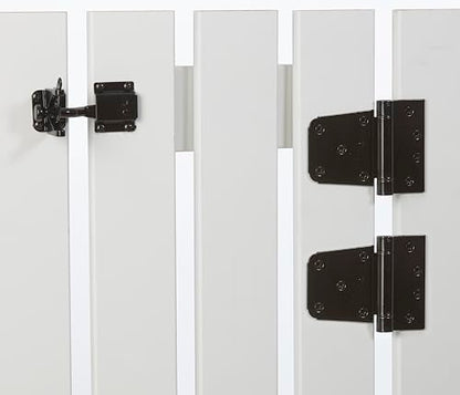National Hardware Self-Closing Gate Kit, Hinges and Latch, Steel, Black - size: 0