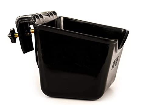 Lock N Load Livestock & Pet Feeds Mountable Heavy Duty Feed Bucket 14''x11''x11'' with Hardware Material Polyethylene Hold up to 12 Quarts (Black)