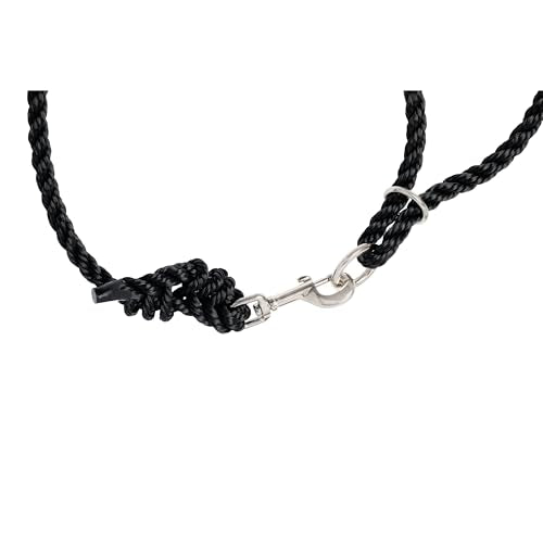 Weaver Livestock Adjustable Poly Neck Rope Cattle Halter, Modern Style Tying Cow Calf Halter, Livestock Handling Equipment for Showing, Black - color: Black
