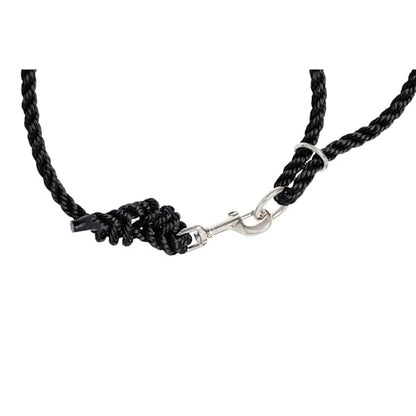 Weaver Livestock Adjustable Poly Neck Rope Cattle Halter, Modern Style Tying Cow Calf Halter, Livestock Handling Equipment for Showing, Black - color: Black