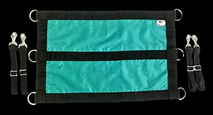 Majestic Ally 1200D 29"x19" Horse Stall Guard with Adjustable Straps and Hardware (Turquoise Black) - color: Turquoise Black