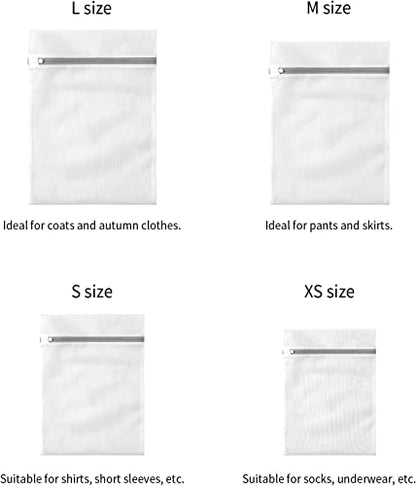 3Pcs Durable Honeycomb Mesh Laundry Bags for Delicates 16 x 20 Inches (3 Large) - size: Large