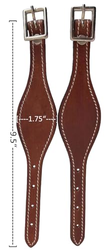 Stitched Leather Western Saddle Stirrup Replacement Hobbles for Youth Saddle - color: Light