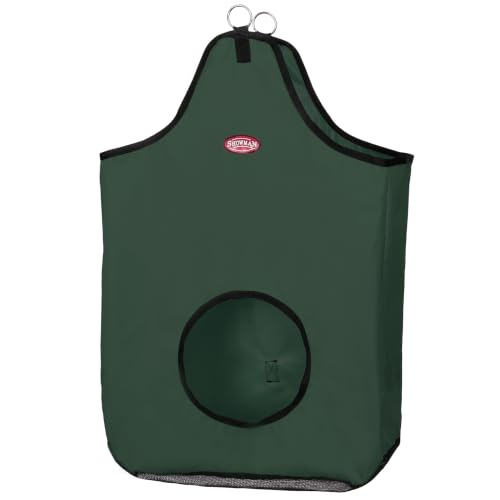 Showman Heavy Denier Nylon Hay Bag w/Mesh Bottom - color: Green