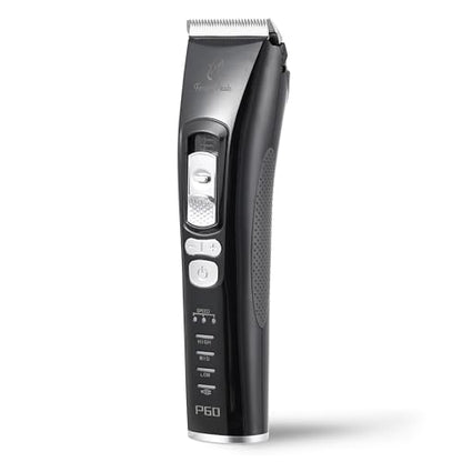 Dog Grooming Clippers for Thick Heavy Coats 3 Speeds Low Noise Pet Grooming Kit Cat Eletric Clipper with 10FC Ceramic & Stainless Steel Blade,Black - color: Black, size: Clipper
