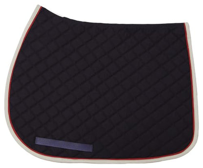 TuffRider Basic Dressage Saddle Pad - color: NVY/GY/BGY