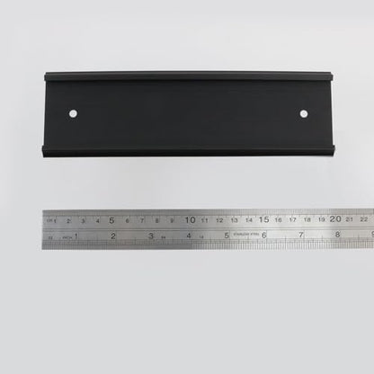 Antrader 10Pcs Name Plate Holders,Aluminium Alloy Name Plates,Black,2"×8" - color: Black,10pcs