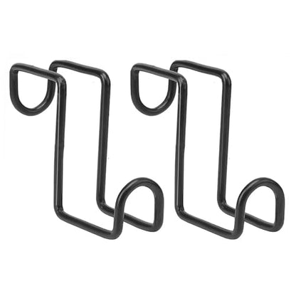 2PCS 4 Inch Tack Hook Heavy Duty Metal Birdle Hook Water Bucket Hanger for Hanging Horse Bridles,Halter and Buckets(Black)